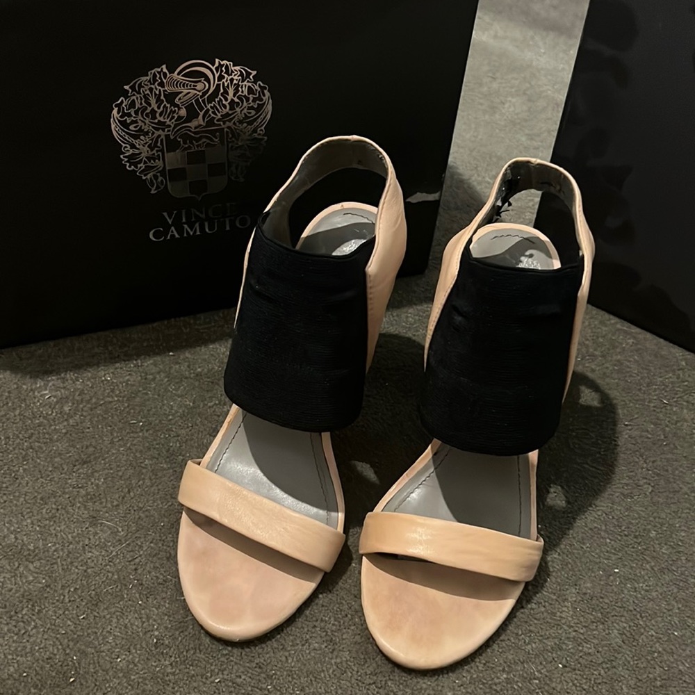 Black and tan Vince camuto heels